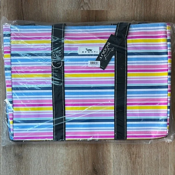 SCOUT Original Deano Stripe a Pose Tote Bag NWT Size 19" W x 15" H x 10" D - Picture 4 of 8